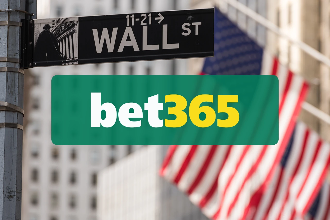 picture of a Wall Street road sign with the Bet 365 logo underneath