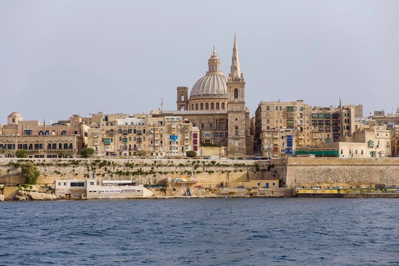 Malta city from the sea
