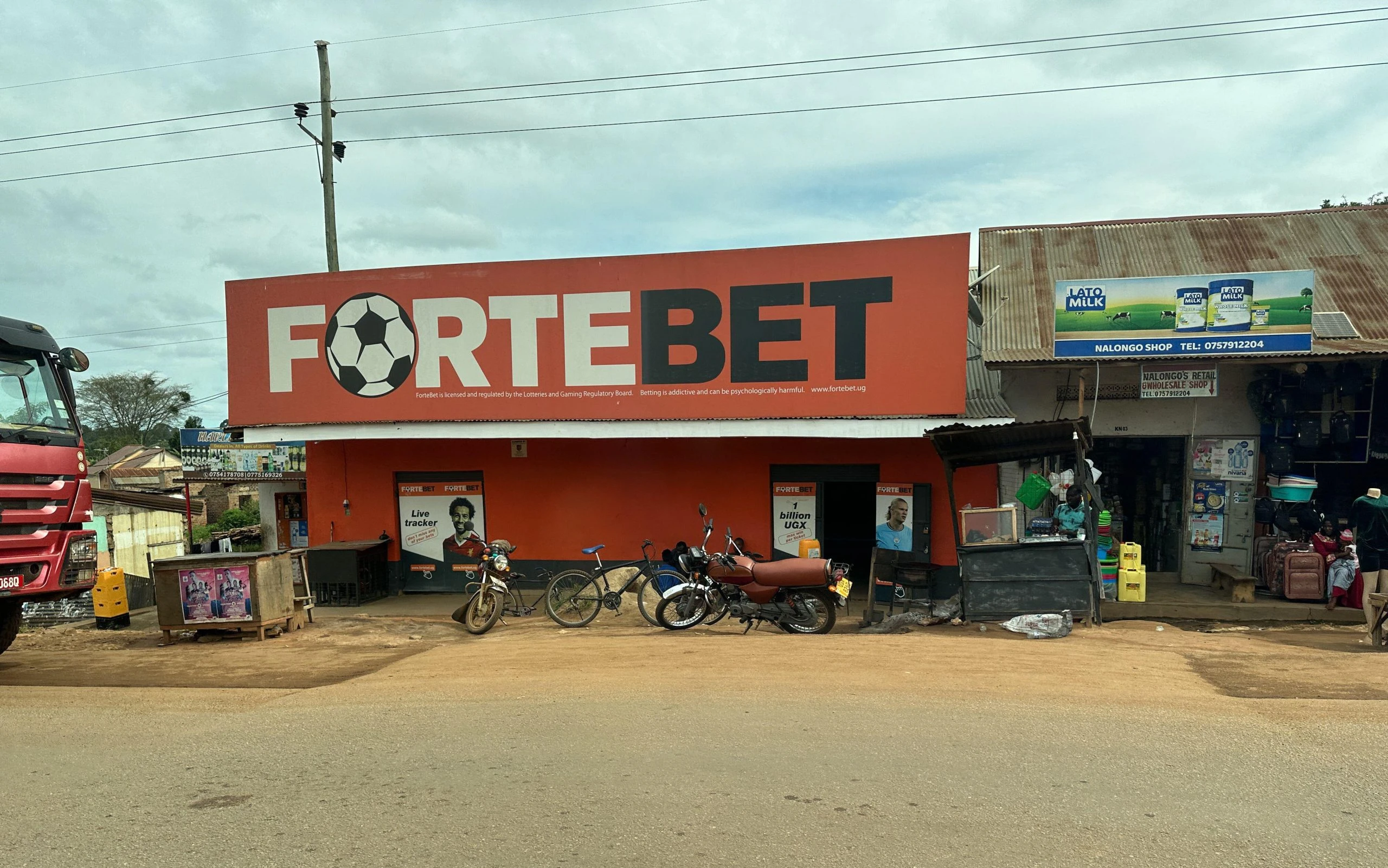 Fortebet betting shop in Uganda, Africa