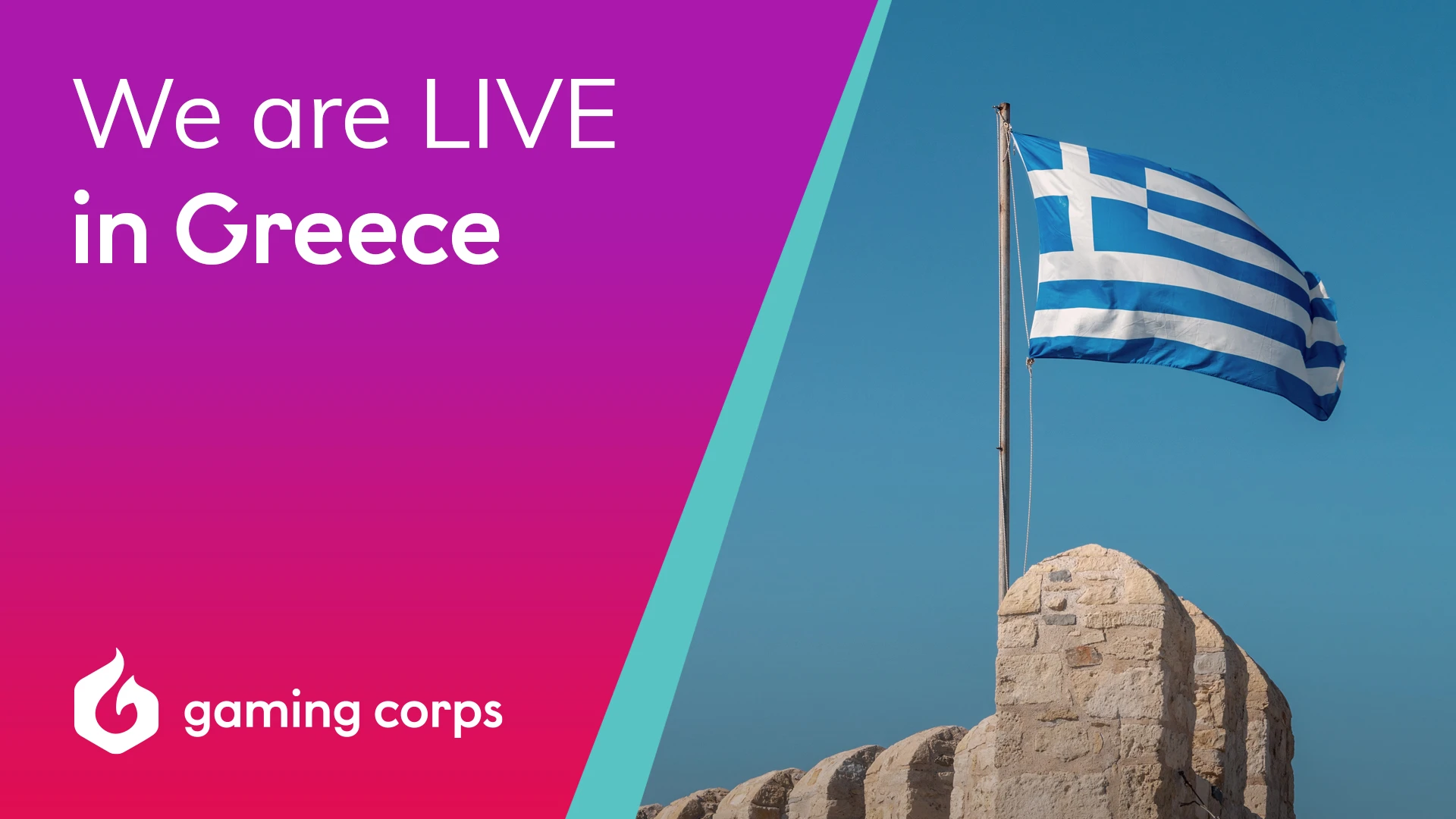 Gaming Corps_Greek market announcement image