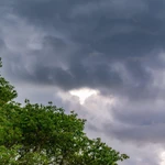 Dark stormy sky in the UK
