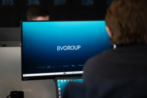 BVGroup logo on screen
