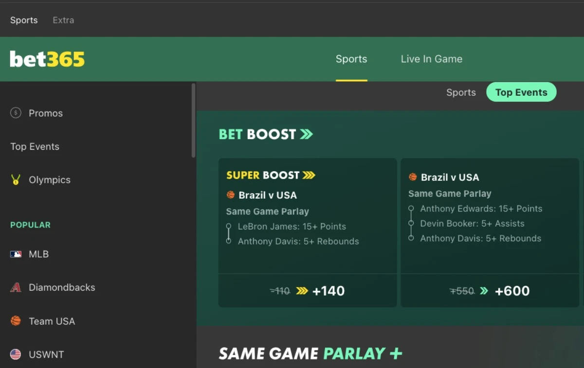 bet365 home page