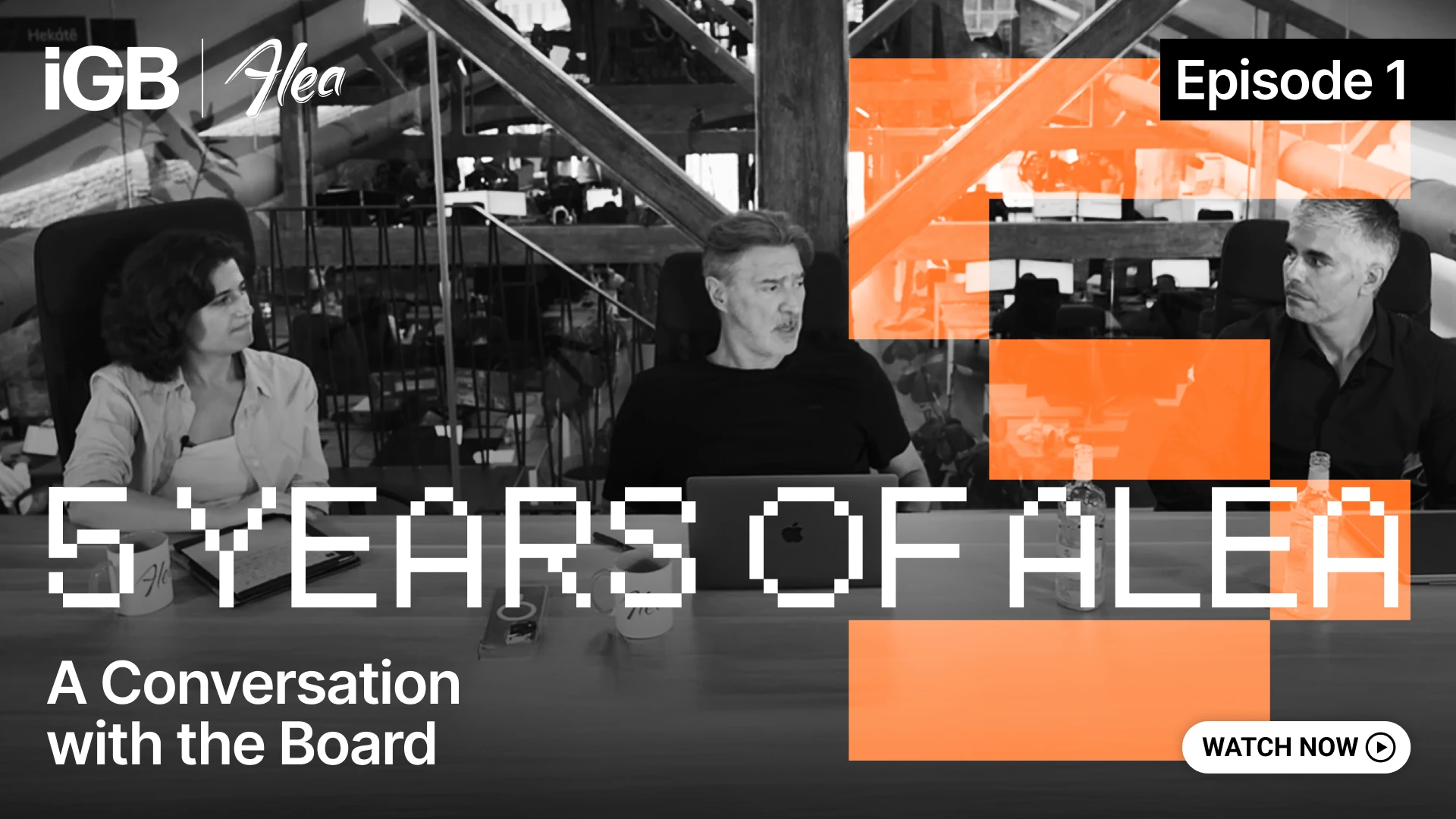 Graphic for episode 1 of the Five Years of Alea series