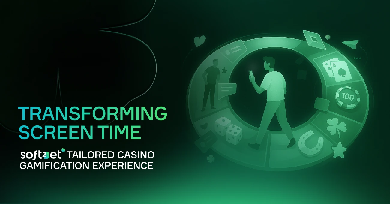 Soft2Bet graphic on screen time usage