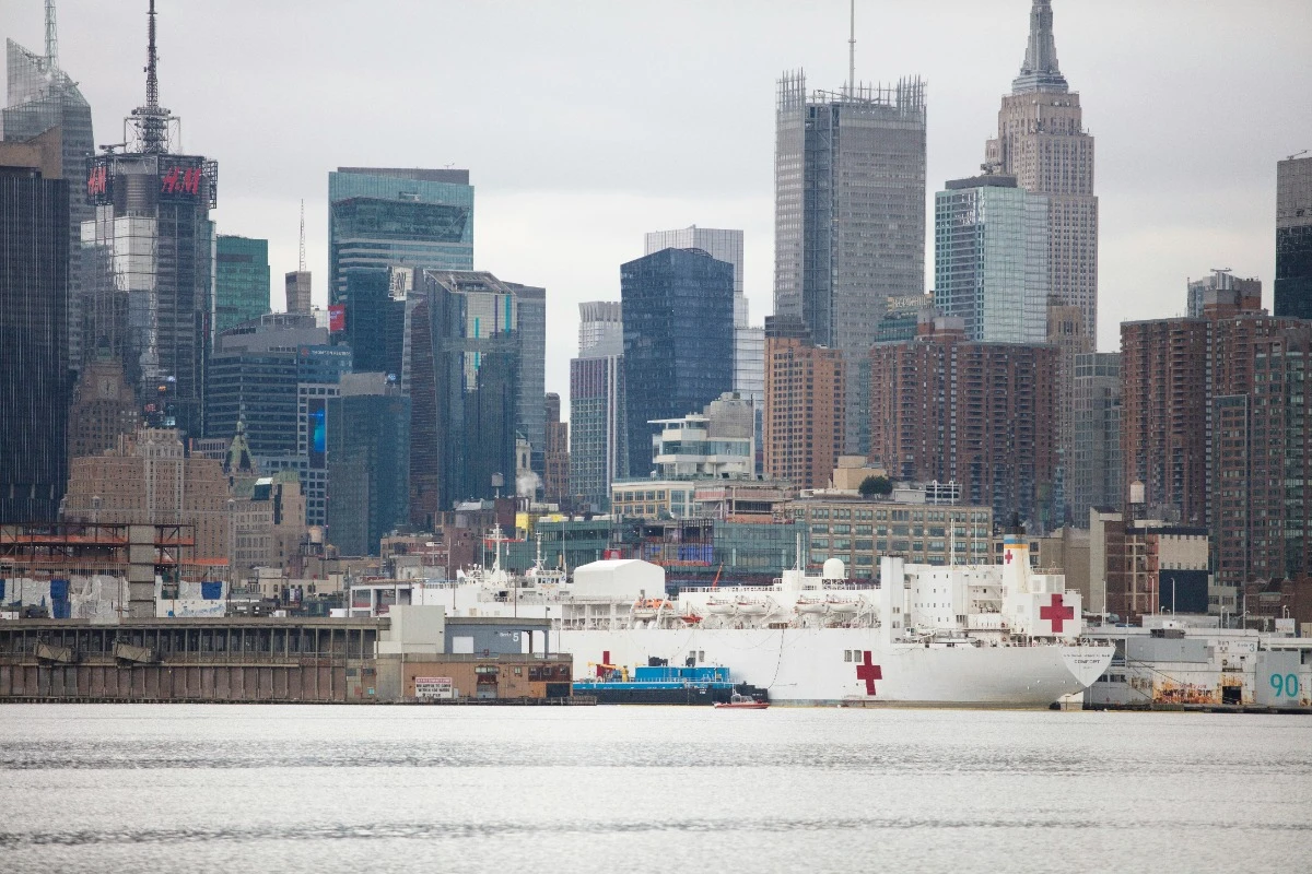 NYC skyline gray day