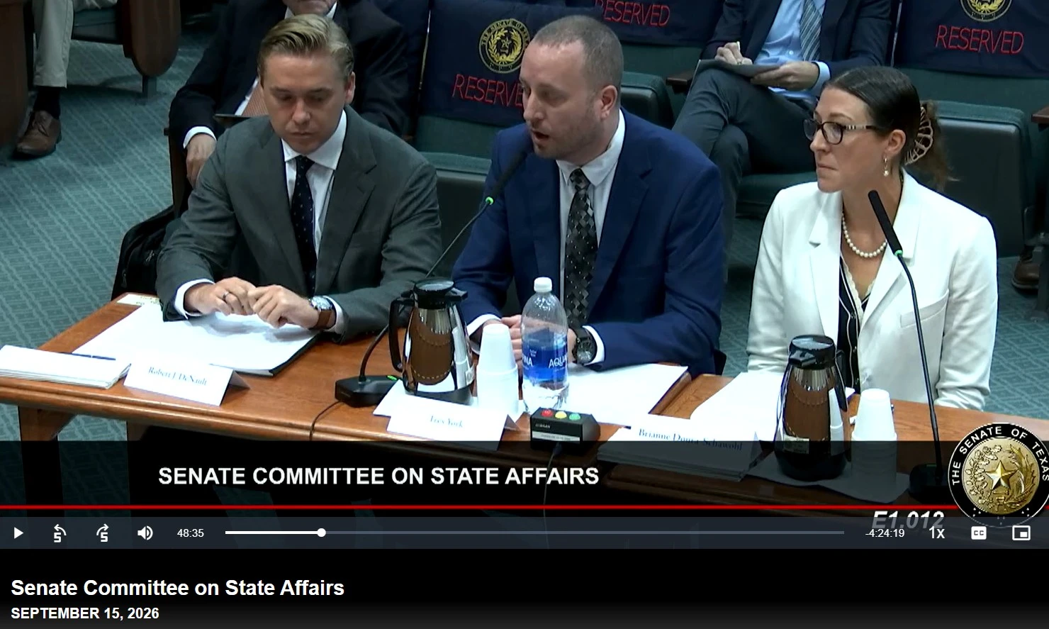 Texas Predictions Hearing Sept 2026