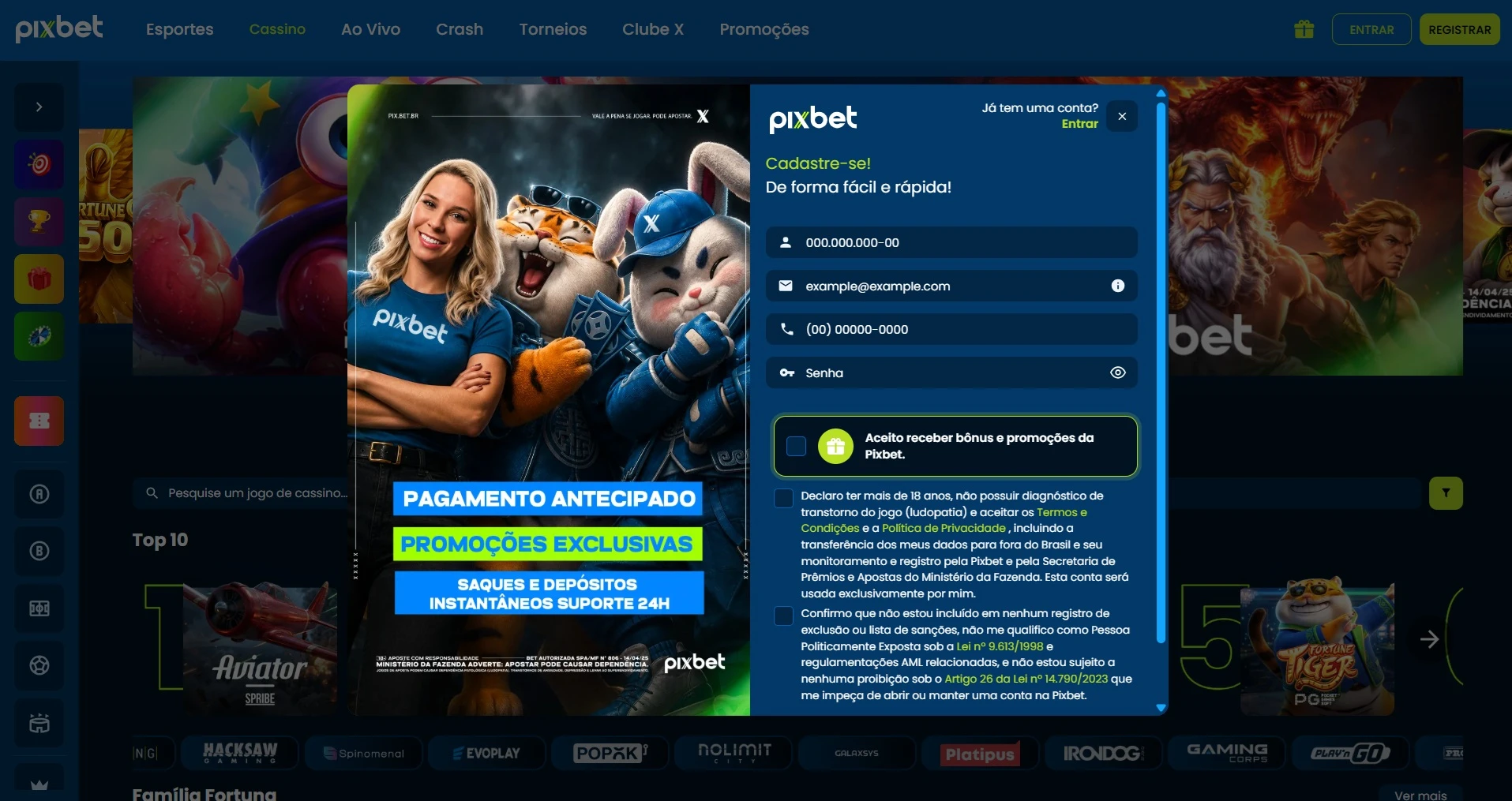 Suspensão da Pixbet