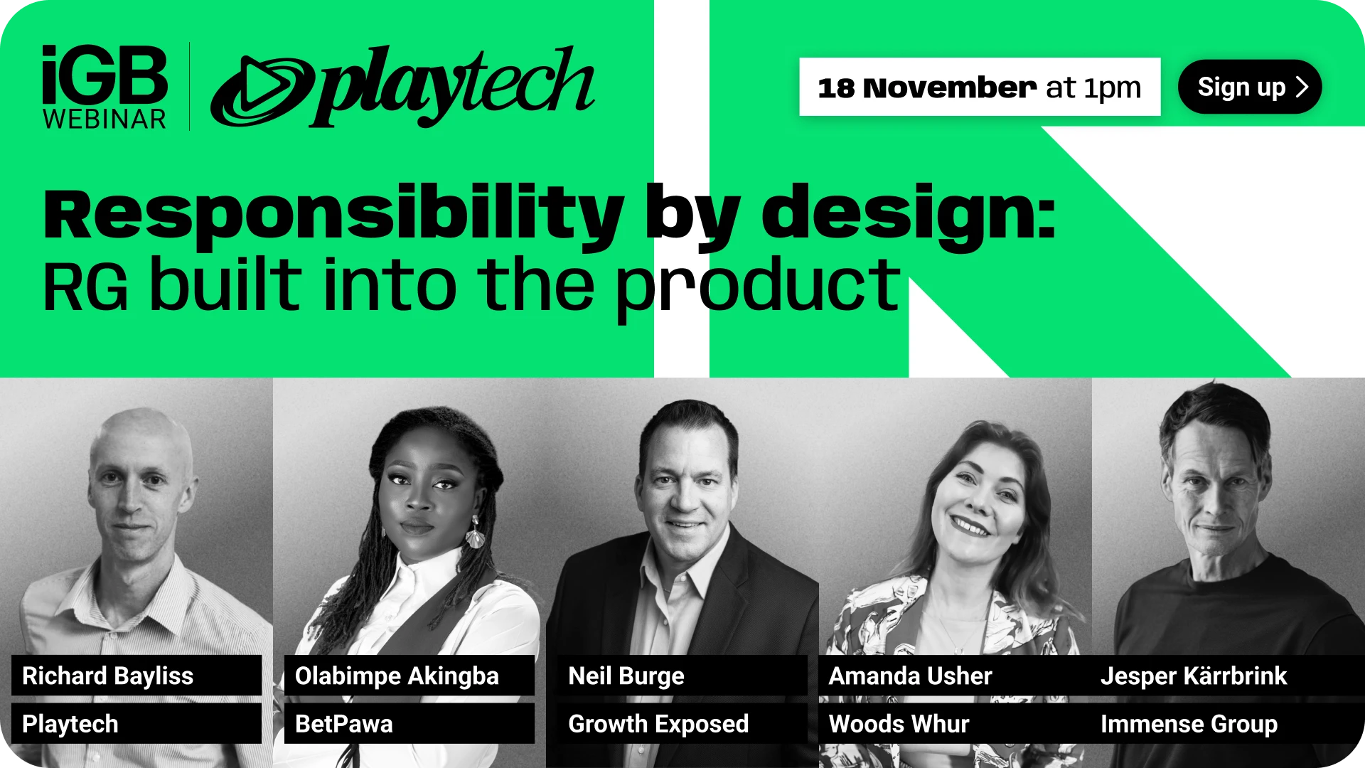 Webinar on 18 November: how responsible gambling is being built into product design
