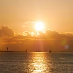 osaka bay sunset