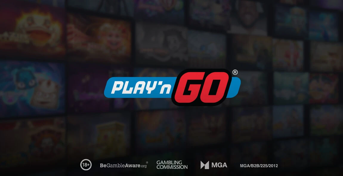 PlaynGo logo on background of slot games