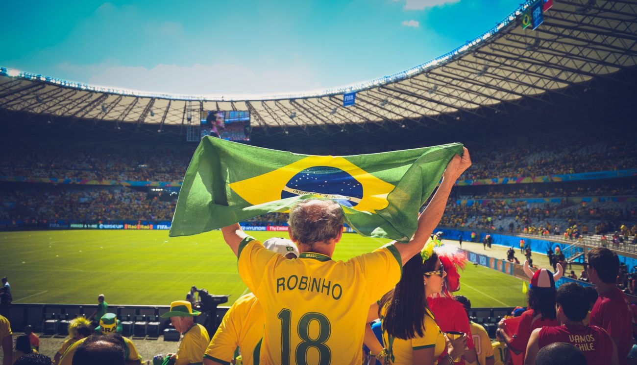 Brazil fan in stadium
