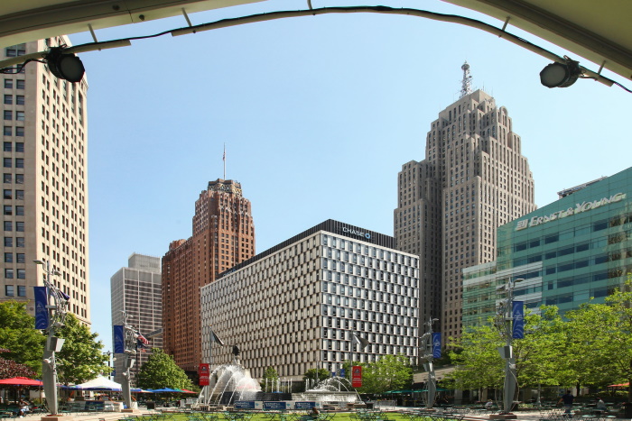 Downtown Detroit buildings, Michigan