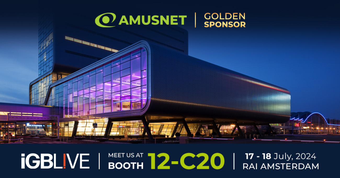 Amusnet to shine again as Gold Sponsor of iGB L!VE