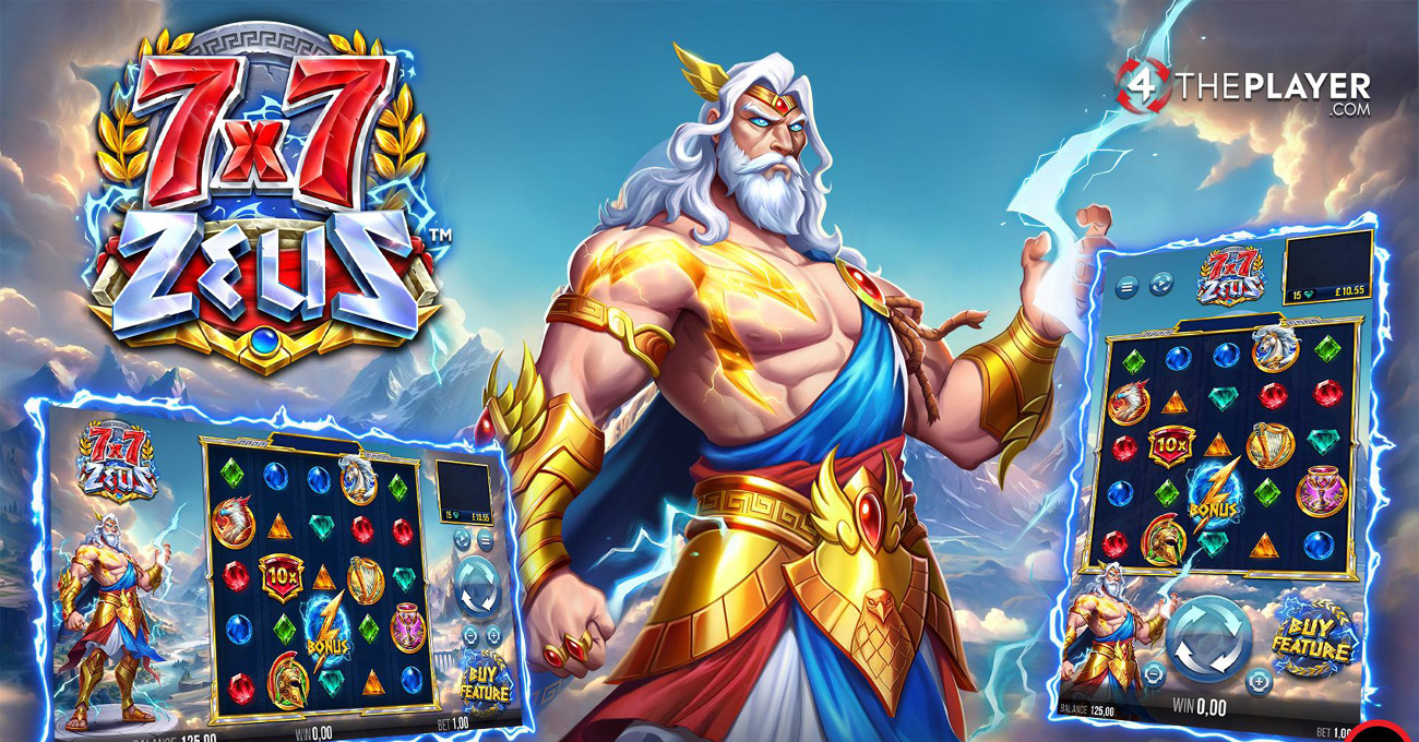 ◇ZEUS◇KING◇24k◇金粉入り◇ロッド◇オーダー◇未使用◇一点物◇限定◇ 4ThePlayer and Yggdrasil bring the thunder in 7x7 Zeus - Slots - iGB
