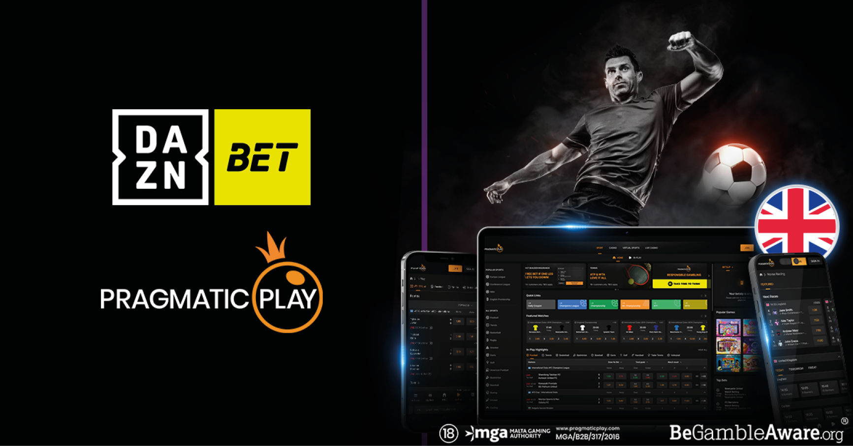 Pragmatic Play Sportsbook makes UK debut via DAZN Bet