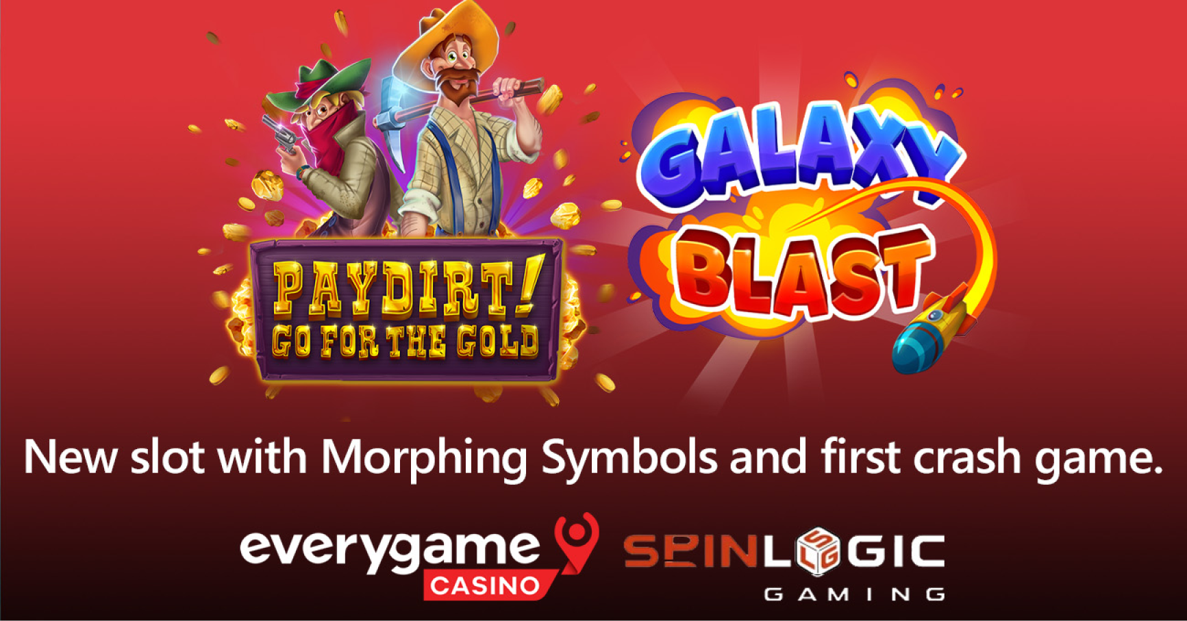 Everygame Casino introduces new Paydirt! Go for the Gold and first crash game Galaxy Blast