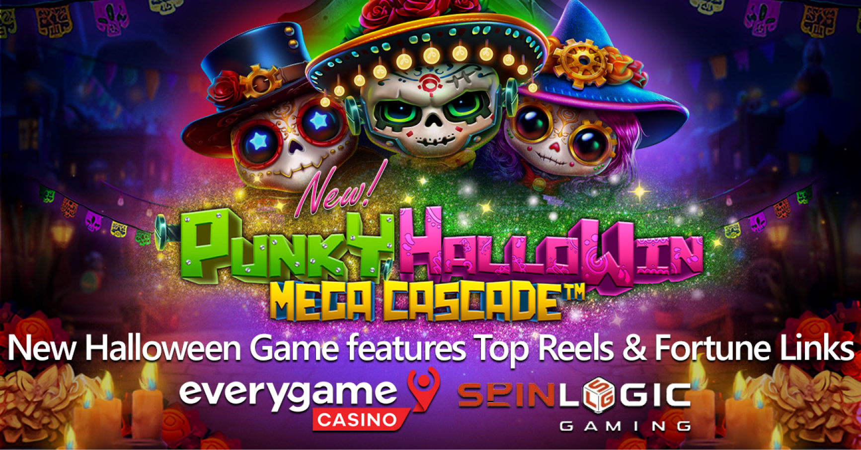 Everygame Casino introduces new Spooktacular slot from SpinLogic: Punky HalloWin Mega Cascade