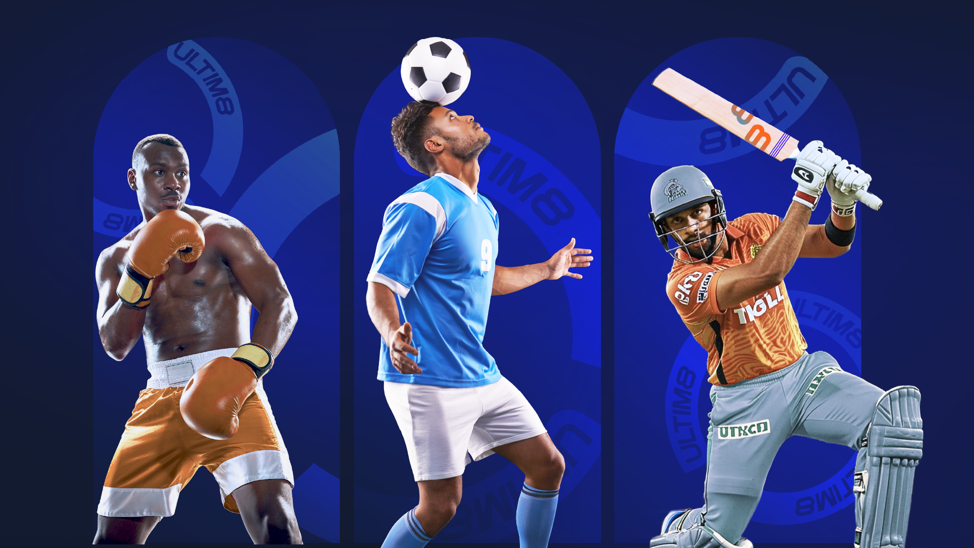 Sports people with GR8 Tech branding