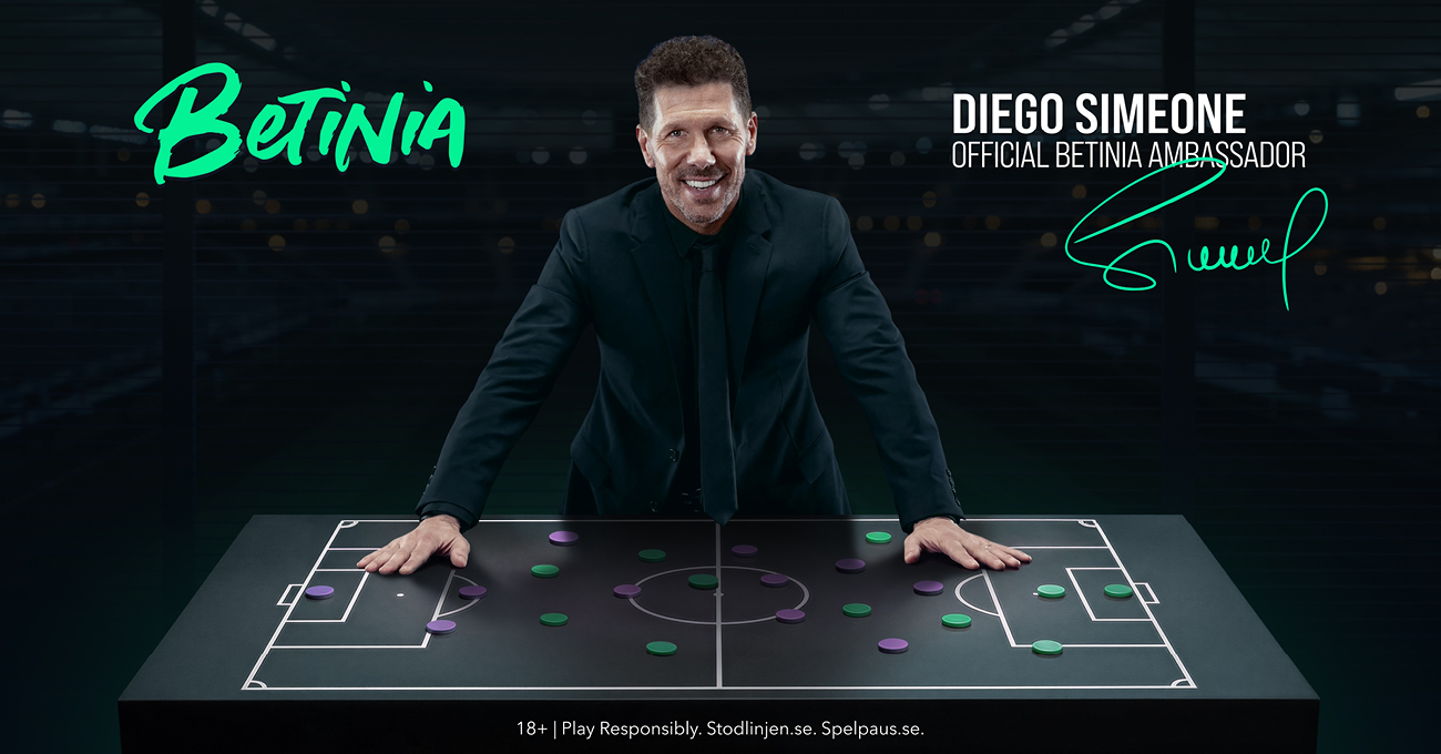 Betinia brandambassadør Diego Simeone taler om spilansvarlighed