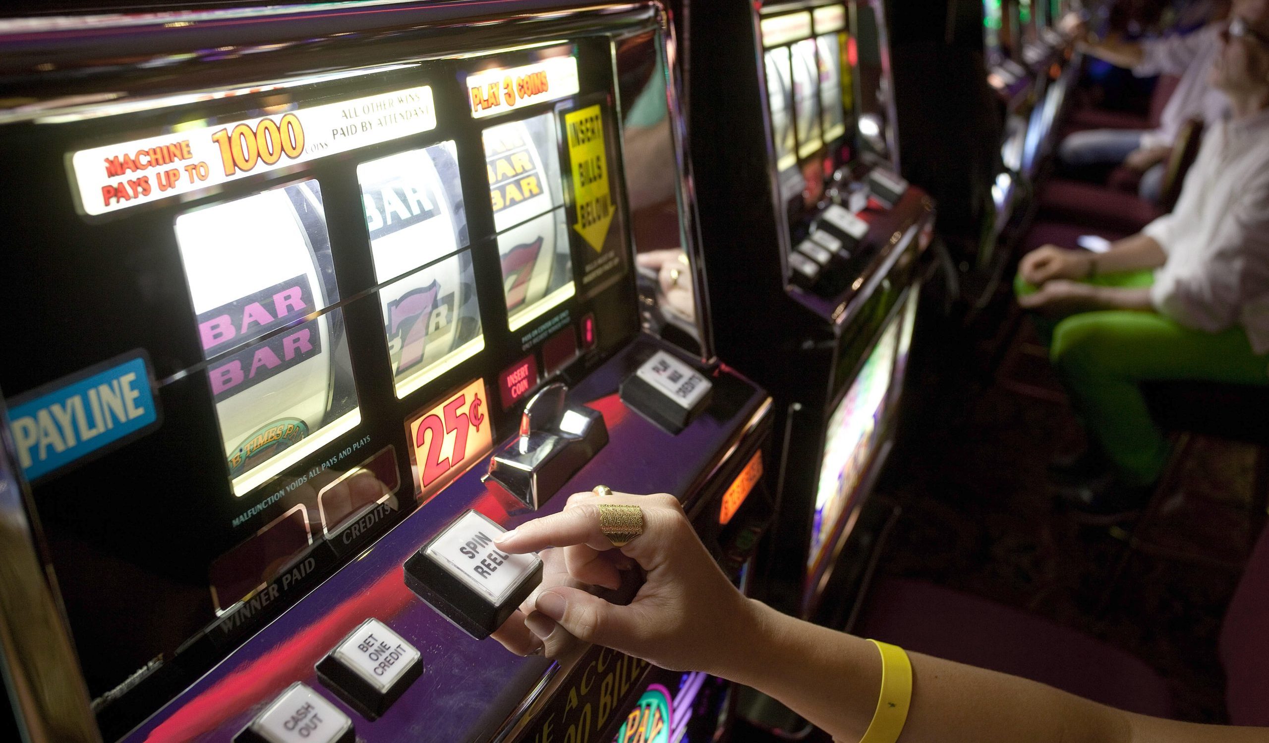Old fashioned land based slot machine