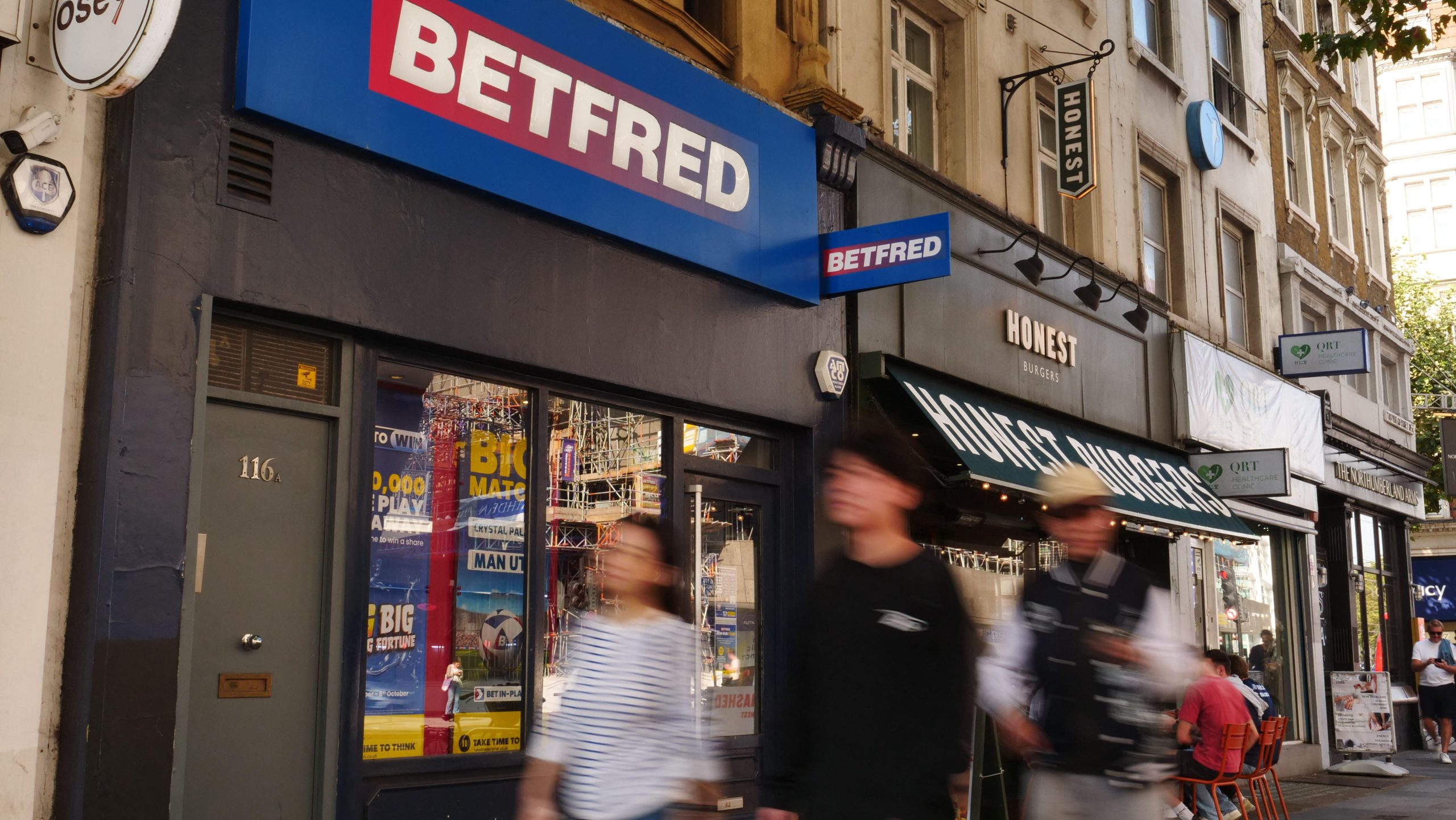 Betfred shop on a high street in the UK